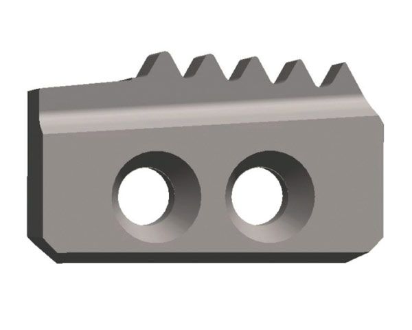 雙孔單刃平裝石油管圓扣內螺紋刀片